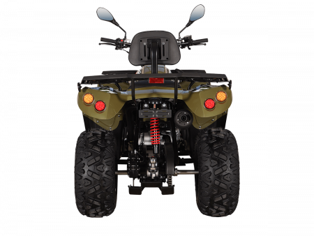 Квадрицикл KAYO AU200 спинка (ЗЕЛЕНЫЙ ХАКИ пластик 2025 г.) (ПТС)