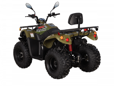 Квадрицикл KAYO AU200 спинка (ЗЕЛЕНЫЙ ХАКИ пластик 2025 г.) (ПТС)