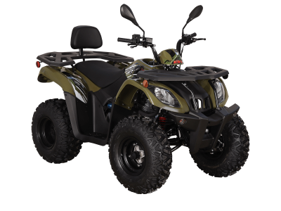 Квадрицикл KAYO AU200 спинка (ЗЕЛЕНЫЙ ХАКИ пластик 2025 г.) (ПТС)