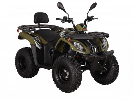 Квадрицикл KAYO AU200 спинка (ЗЕЛЕНЫЙ ХАКИ пластик 2025 г.) (ПТС)